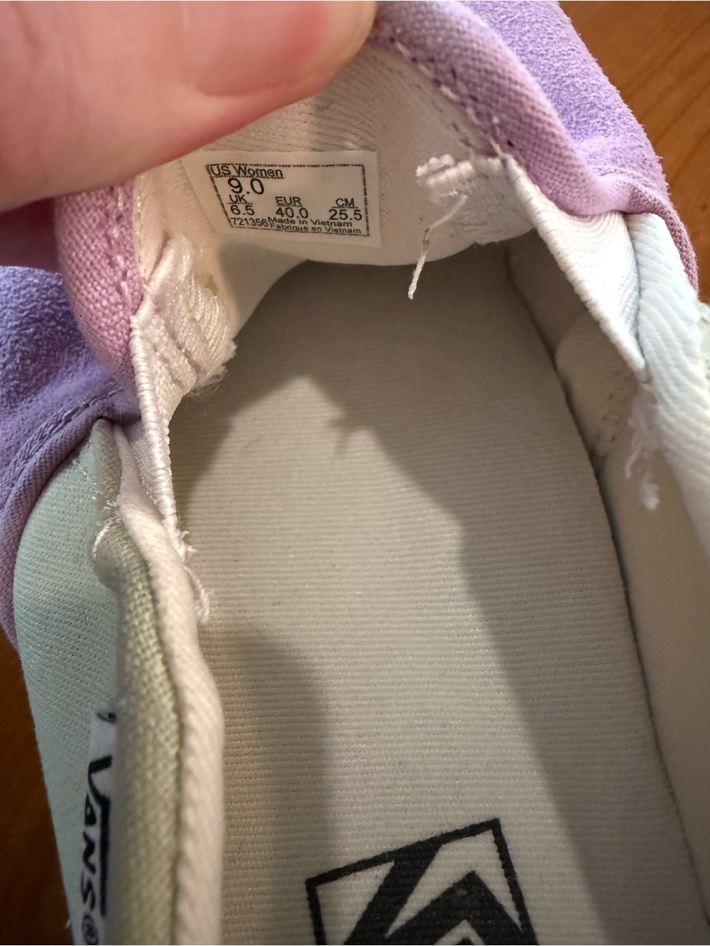 Vans Classic Slip-On Pastel Colorblock Suede Sneakers Women’s - Picture 6 of 7
